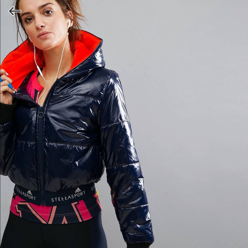 NEVER WORN Adidas Stella sport crop puffer sz S